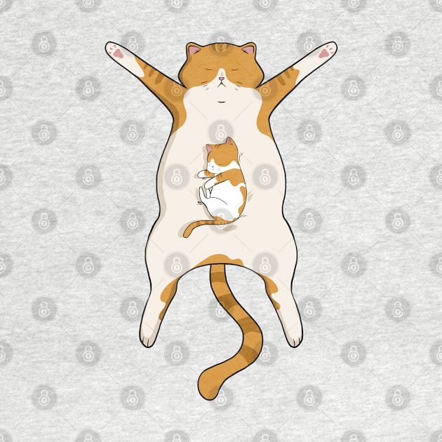 cat sleeping kitten by Mako Design 